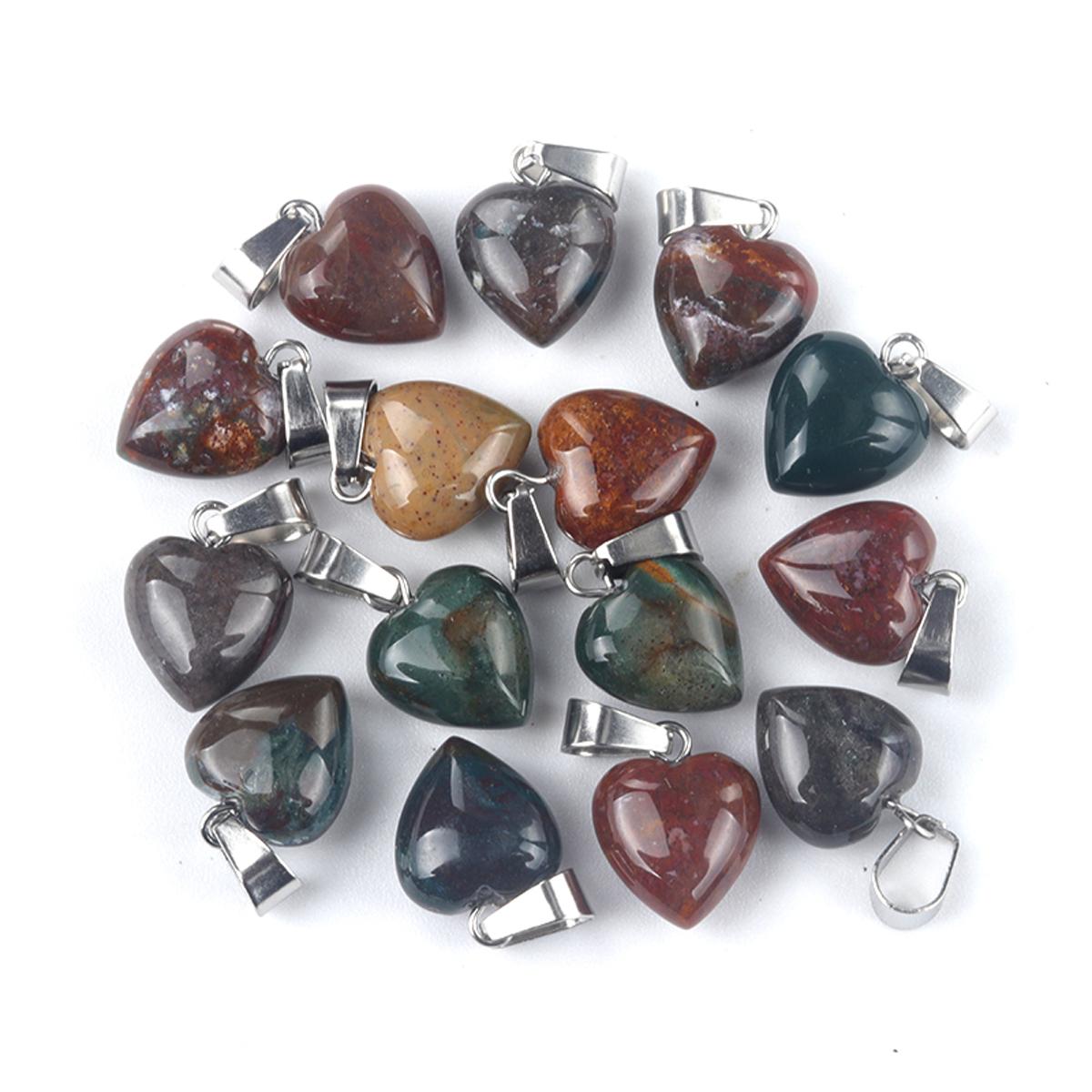 

5 шт./упак. кулон в виде целебного хрустального сердца, натуральный камень, кварц, драгоценные камни, подвески для изготовления ювелирных изделий, ожерелье, браслет, серьги, аксессуары, ремесло 13x13 мм 5Pcs/13x13mm