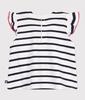 Petit Bateau Short Sleeve Blouse Size 24 86cm A0CP0, Off-White/Navy, Months,