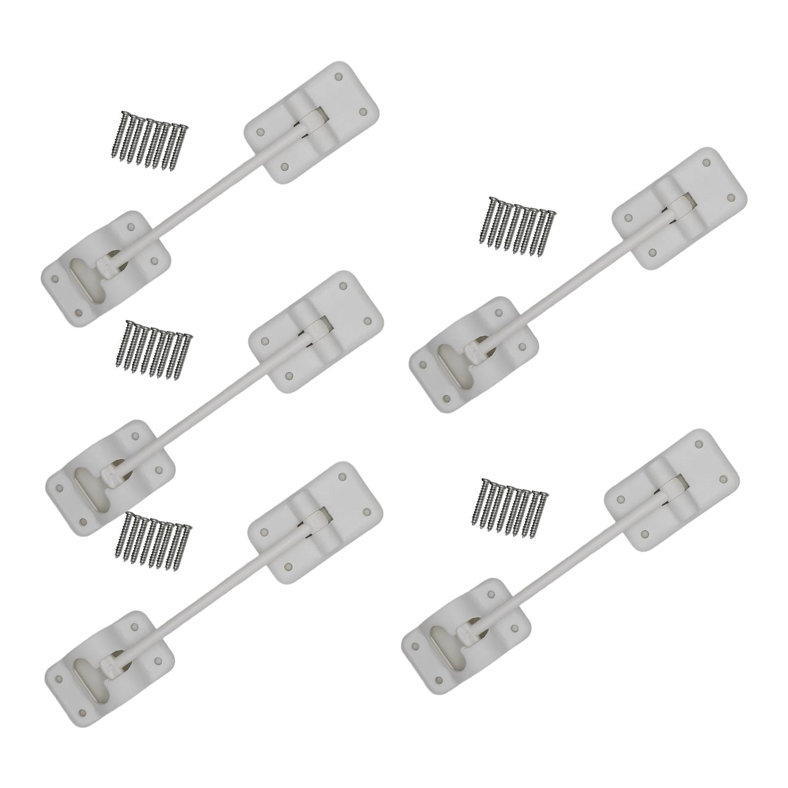 

5x держатель двери в стиле Т для автофургона, аксессуары для автофургонов, высококачественная дверная фурнитура, портативные профессиональные запасные части, замена держателя дверной защелки белый