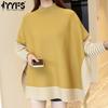 Women's Fashion Casual Fall Winter Stripe Print Long Sleeve Half Turtleneck Sweaters