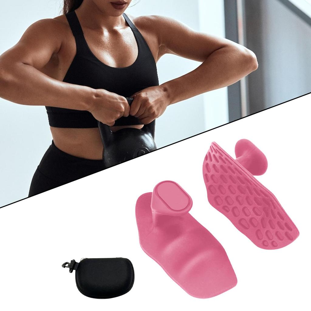 Fingerless Gym Grips for Weight Lifting, Portable Pull Up Gloves Fitness