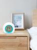 Creative 7 Colorful Round LED Light Alarm Clocks Time Date Display Temperature Detection Multi Functional Circular Alarm Clock