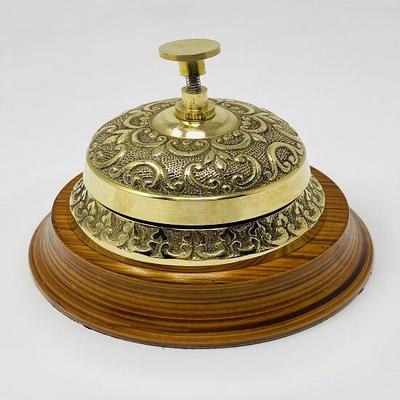 Κουδούνι Υποδοχής Στυλ Βικτωριανής Εποχής Διακοσμητικό Μασίφ Ορείχαλκος Κουδούνι Πάγκου Ξενοδοχείου Ναυτικό 10,66 εκ.