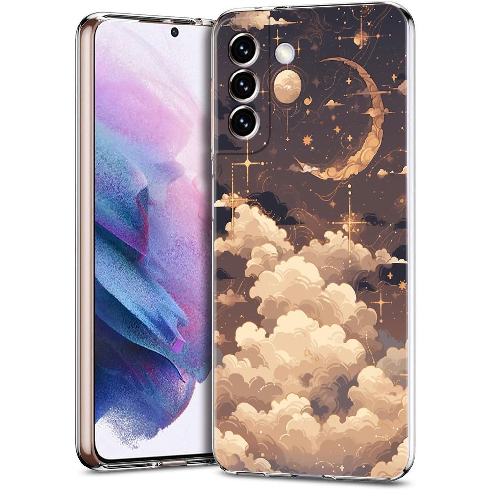 Transparent Phone Case Cover for Samsung Galaxy S25 S24 S23 S22 S20 S21 FE Ultra S10 S10E Plus Fashion Starry Sky Stars Pattern