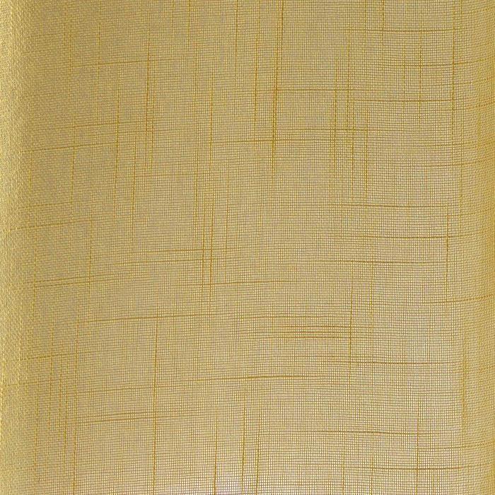 Voilage - Zazy - Effet Lin - 140x280cm - Jaune - Œillets Métalliques