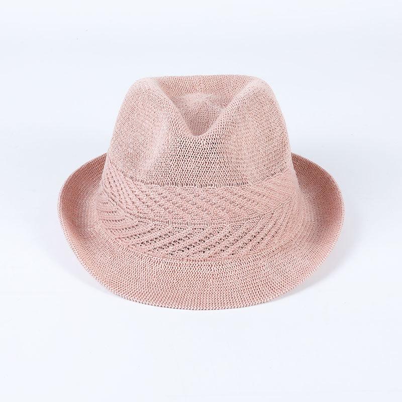 Spring and Summer Woven Jazz Hat, Literary Sunscreen Hat, Female British Retro Top Hat, Jazz Hat