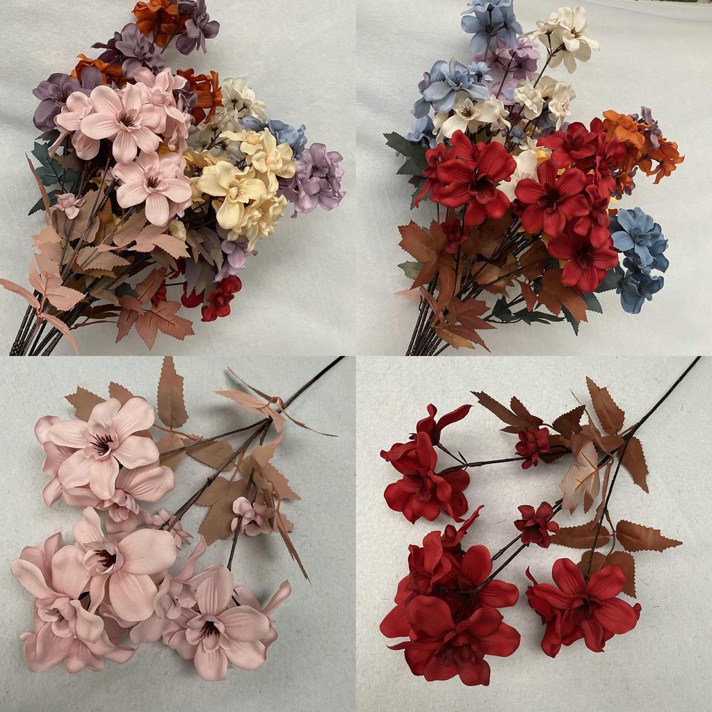 Realistische Orchideen-Wandbehang Künstliche Blumen für Zuhause Geschenke Dekorationen