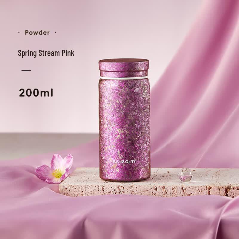 Wushengwu Women s Pure Titanium Mini Tea Thermos Bottle