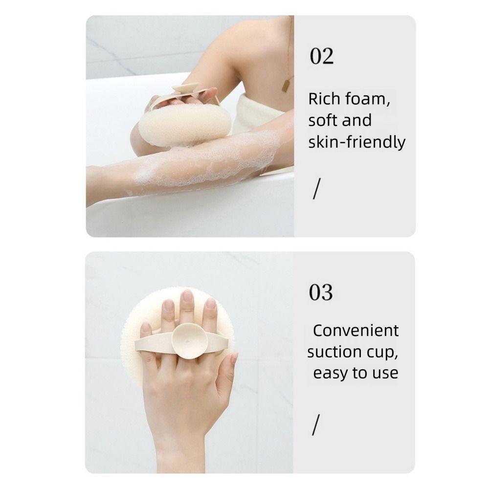 4Pcs with Elastic Band Suction Cup Bath Ball Super Soft Dead Skin Remover  Shower Tool