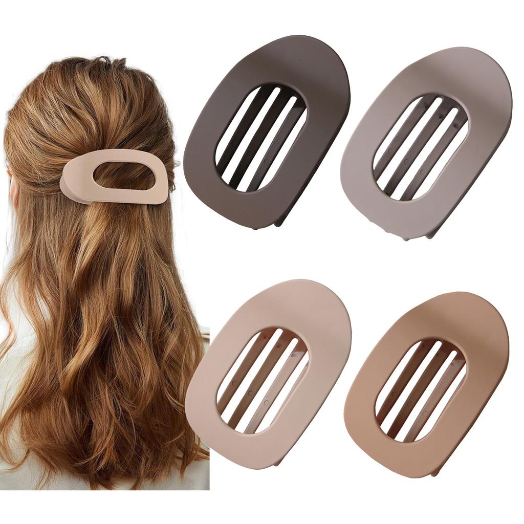 Matte Hair Clips for Women and Girls - Rectangle and Double Row Small Claw Clips for Thin/Medium Fine Hair - Nonslip Jaw Clips