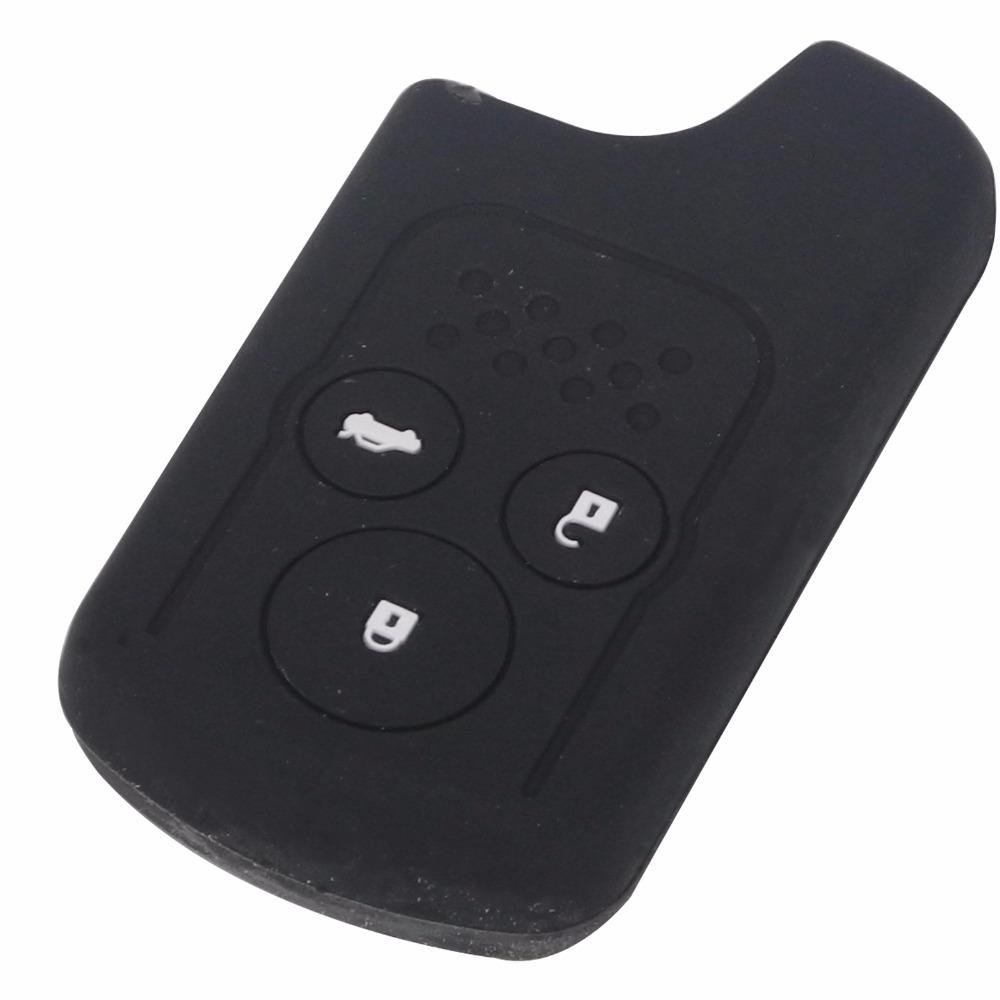 Jingyuqin 3 Buttons Remote Silicone Car-Styling Key Cover Case Set Stickers For Honda Accord Crv Civic 2006 2011 2013 2014 2015