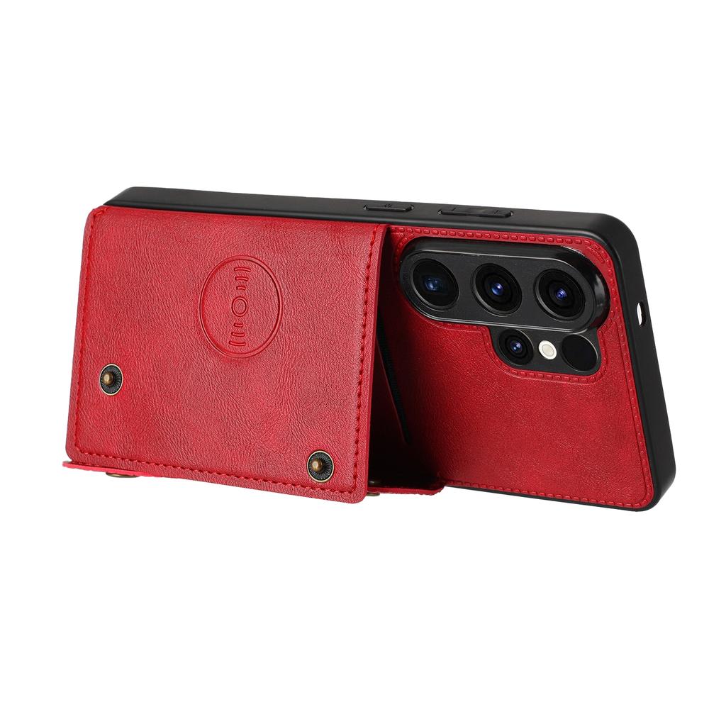 For Samsung Galaxy S26 Ultra Case with Card Slots Kickstand Leather + TPU Phone Cover