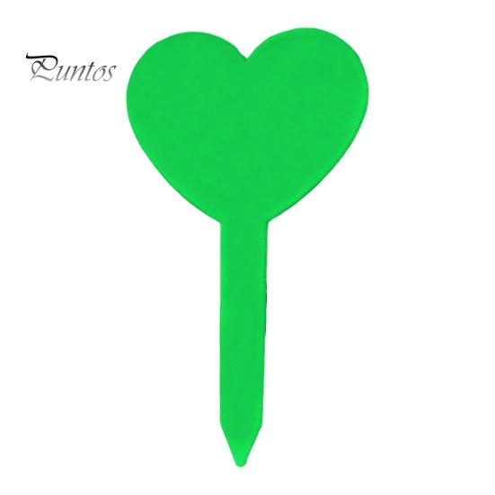 Plastic Plant Markers 100Pcs Heart Shape Tags Waterproof Gardening Labels Reusable for Pots Flower Beds Herb Gardens Identification