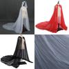 Ghost Cosplay Bride Adult Hooded Cape Cloak Gauze Material Women White Red Black