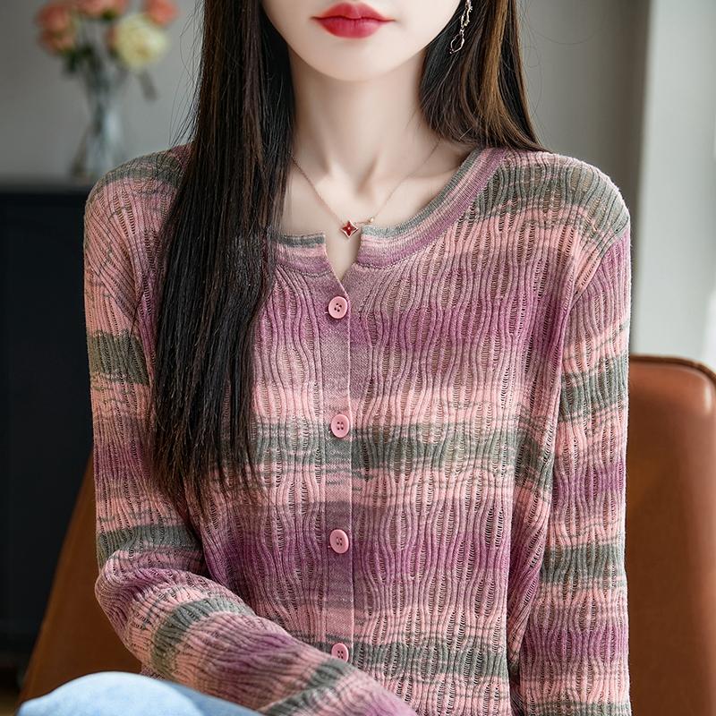 Cardigan ușor, 50% lână, 50% mătase de dud, pentru femei - tricotaje versatile pentru 4 sezoane pentru confort și stil pe tot parcursul anului