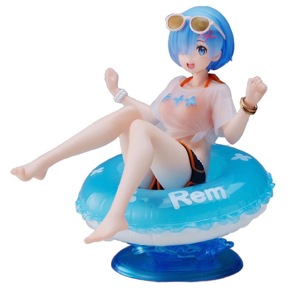 10CM Anime Re: ZERO - Starting Life in Another World Rem Figure Swimsuit Swimming Lap Model Toys Gifts Collection Ornaments