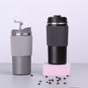 Coffee Cup Double Wall Heat Resistant Silicone Grip Travel Mug, Eco-Friendly Portable Cups With Leakproof Lid-B61B