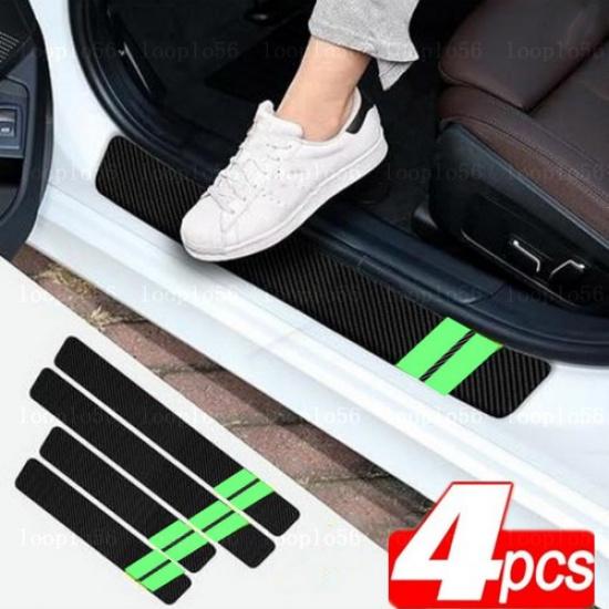 4x Car Accessories Door Plate Sill Scuff Cover Anti Scratch Protective Stickers