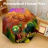Plants Vs. Zombies 8 Rib Auto Folding Umbrella, Personalized Custom Name Text