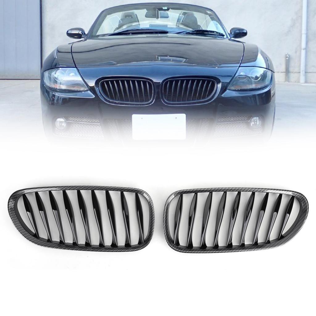 Grille de calandre avant ABS Fibre de carbone Compatible BMW Z4 E85 E86 2003-2008