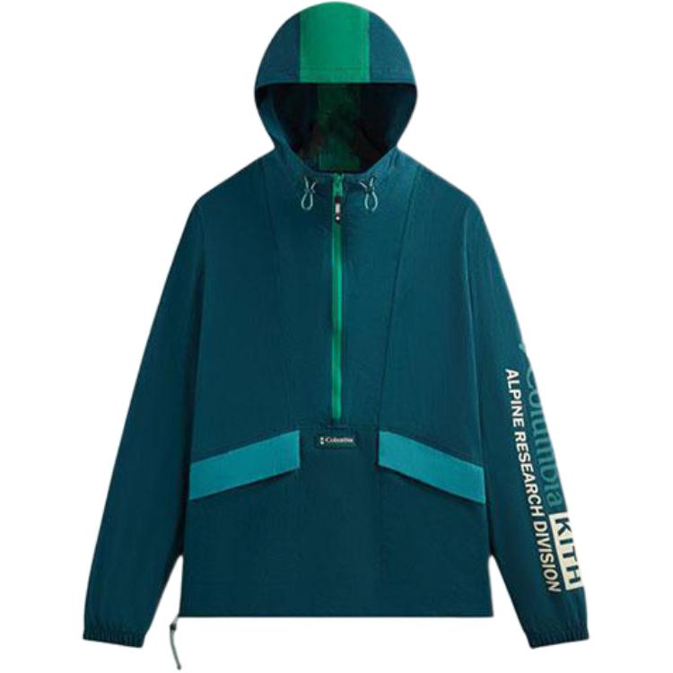 

Kith Анорак For Columbia Wind, верхняя одежда унисекс Midnight Teal 2103991-301 XL