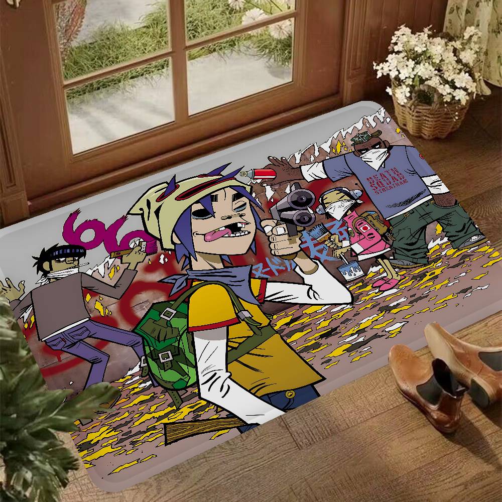Band G-Gorillaz Music Cool Room Mats Anti-slip Absorb Water Long Strip Cushion Bedroon Mat Household Carpets