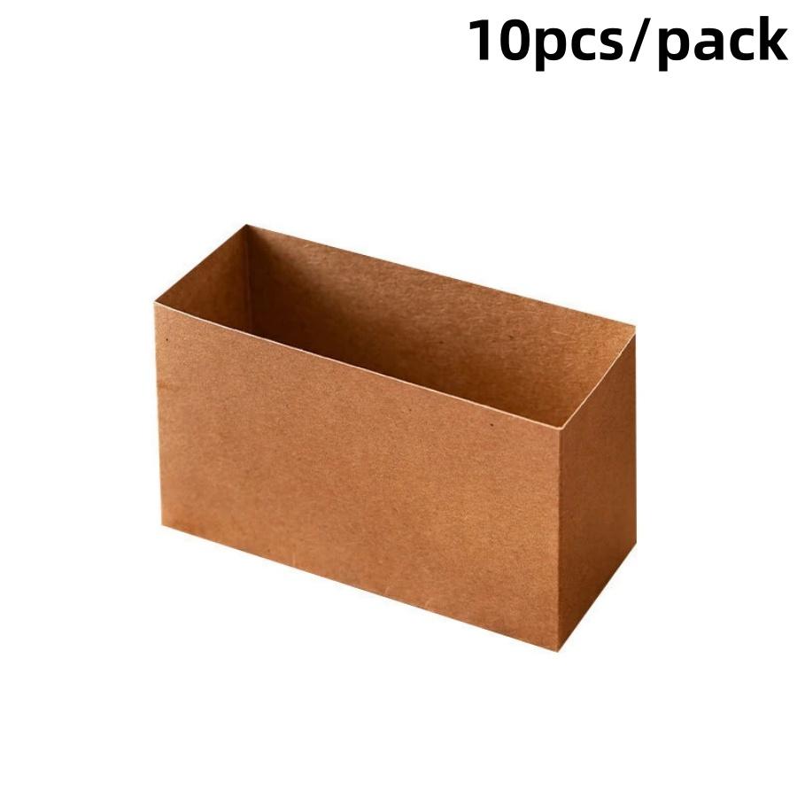 

5 шт./10 шт. Упаковочная коробка для кесонга Бумажные стаканчики для хлеба Упаковка Ланч-бокс Картофель фри Гамбургер Сэндвич Блинчик Выпечка Упаковка из крафт-бумаги