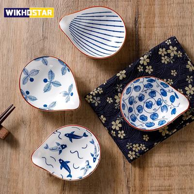 4 stücke Keramik Platte Japanischen Stil Haushalt Gewürz Keramik Mini Dip Gericht Sushi Sojasauce Snack Geschirr