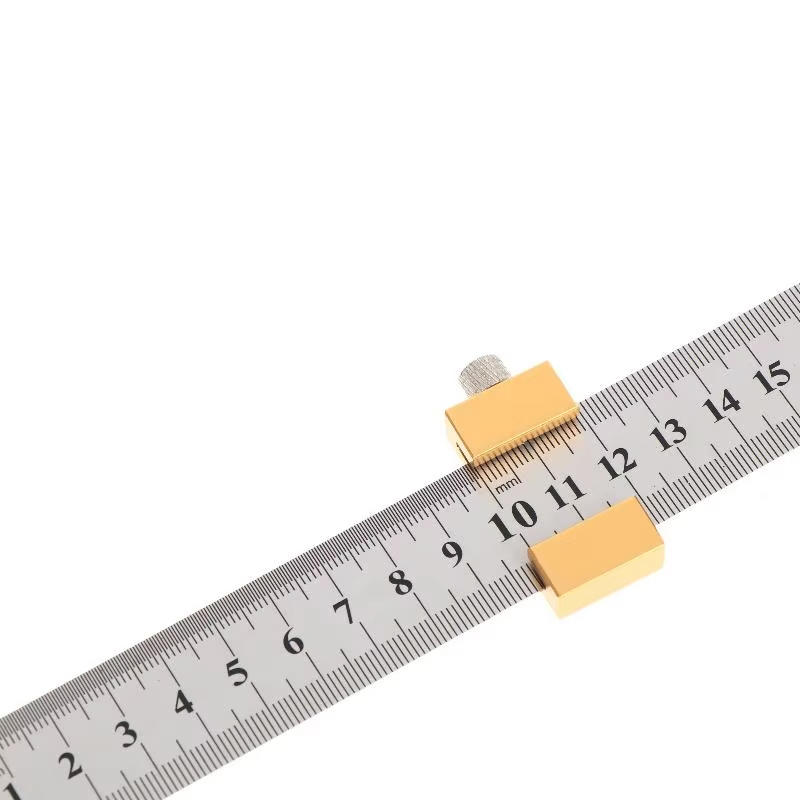 Woodworking Ruler Positioning Block - Adjustable Scribing Locator Stop Fence for Precision Measuring Marking Woodworking DIY