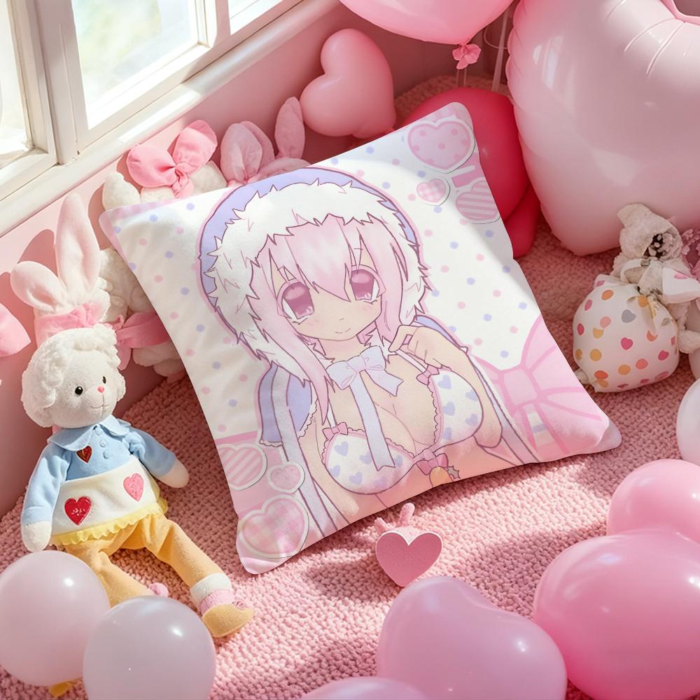 Anime Super Sonico Manga Classic Cushion Cover Pattern Printed Pillowcase for Living Room Sofa Cushion Cover & Bedroom Decor