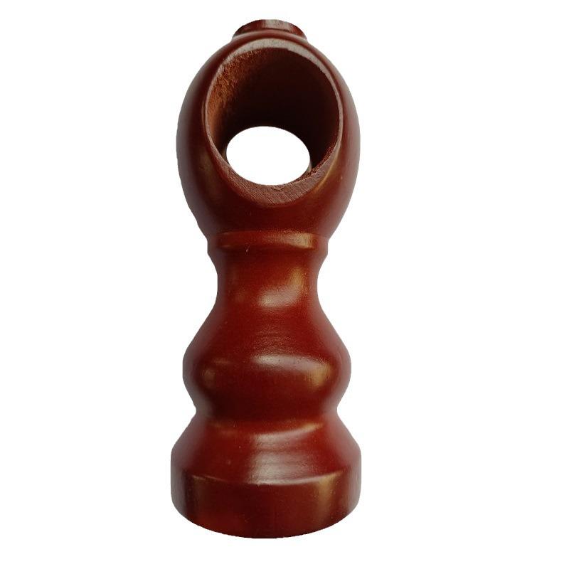Klassische Holz-Vorhangstange & -Schiene mit dekorativer Einzel-/Doppelhalterung