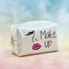 Cute Portable Makeup Bag PVC Waterproof Cosmetic Storage Bag Solid Color Glossy Surface Travel Toiletry Bag for Women
