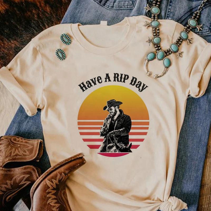 Fashion women s T-shirt yellow stone shirt S