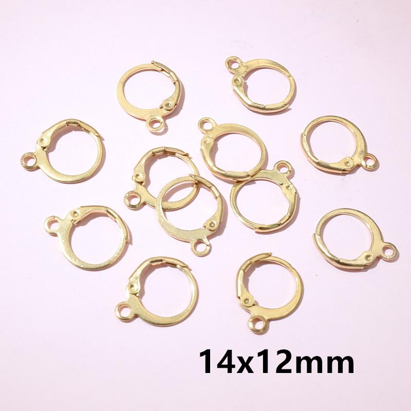 30pcs No Fade Stainless Steel French Lever Earring Hooks Clips 14x12mm 15x10mm DIY Earwire Earrings Jewelry Findings Accessories