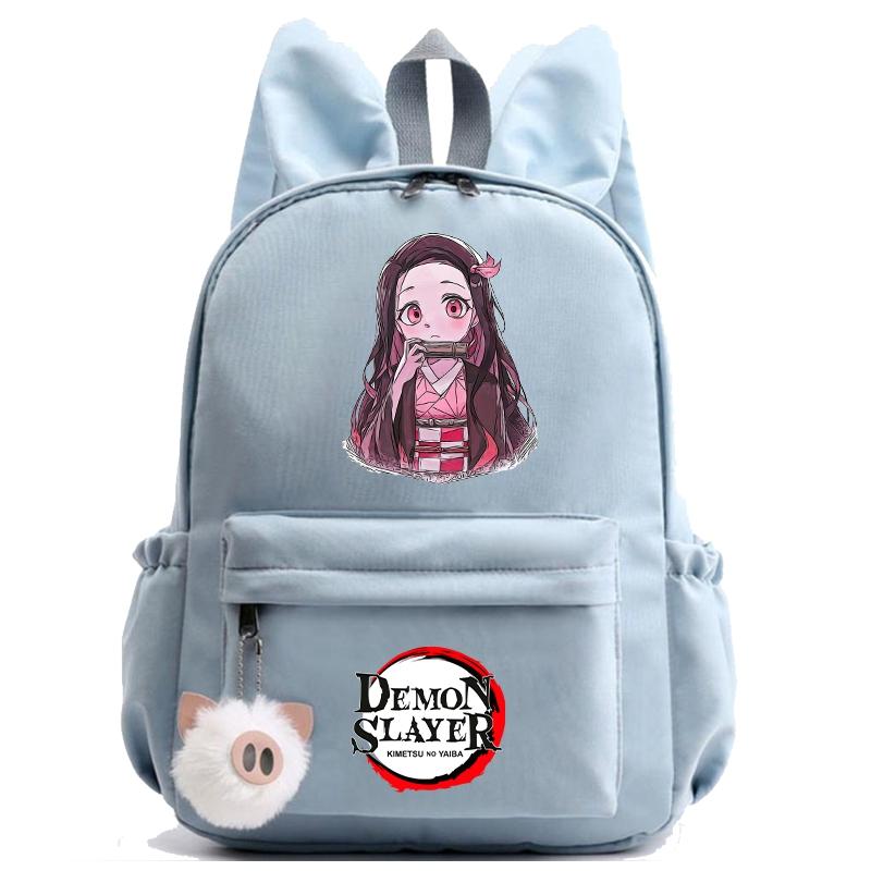 Anime Demon Slayer Backpack Teenager Girl Boy Backpack Schoolbag Back To School Bookbag Men Women Leisure Travel Bag Daily Bag