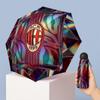 AC Milan Pattern Printed Mini 5 Folds 8 Ribs Compact Umbrella Windproof Waterproof Lightweight Portable Folding