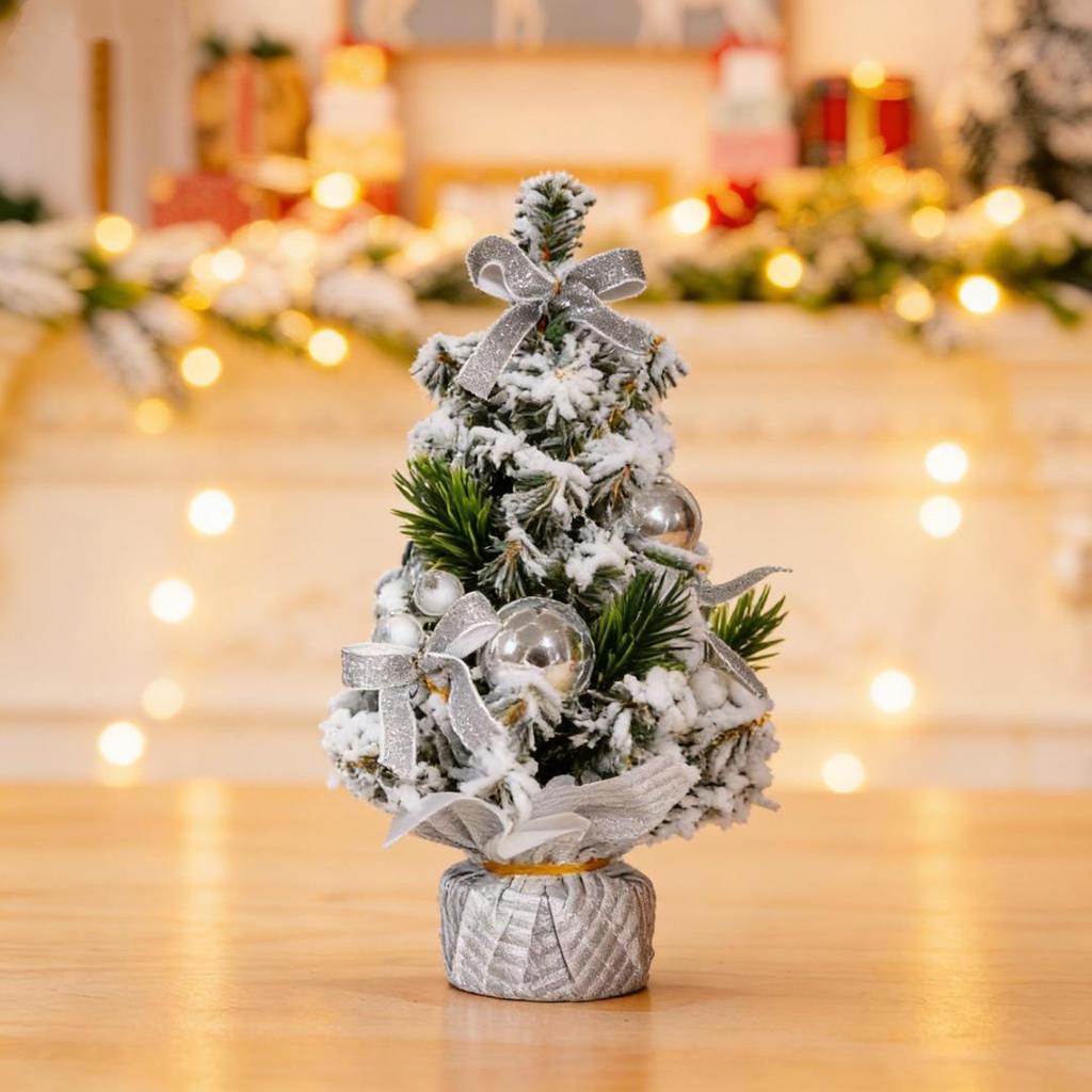 Mini 20cm Cartoon Christmas Tree Ornaments for Tabletop and Mall Decor