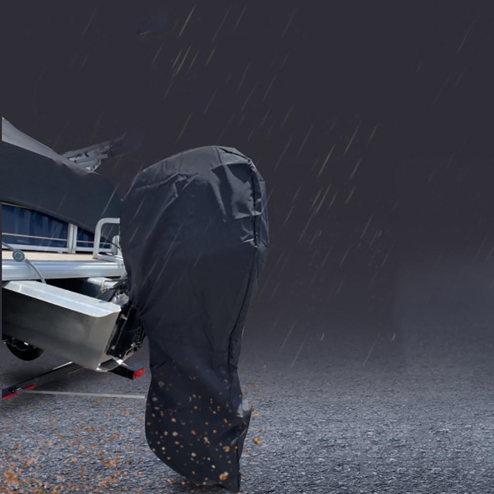 100-150HP Black Heavy Duty Boat Full Outboard Motor Engine Storage Cover Durable