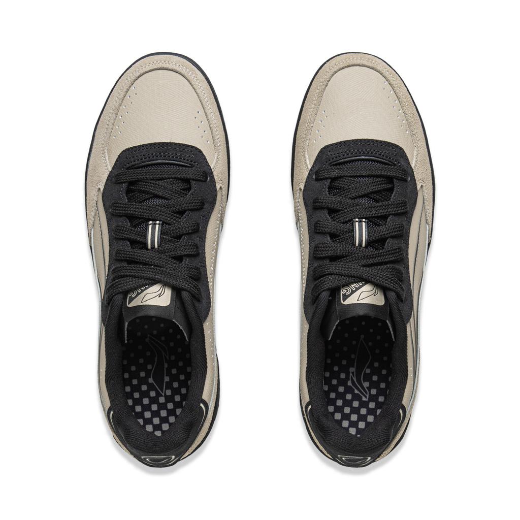 Li Ning Moon Glaze Slip Resistant, Abrasion Resistant, Breathable Low Top Skateboard Shoes Men's Muted Grass Black AGCV333-5