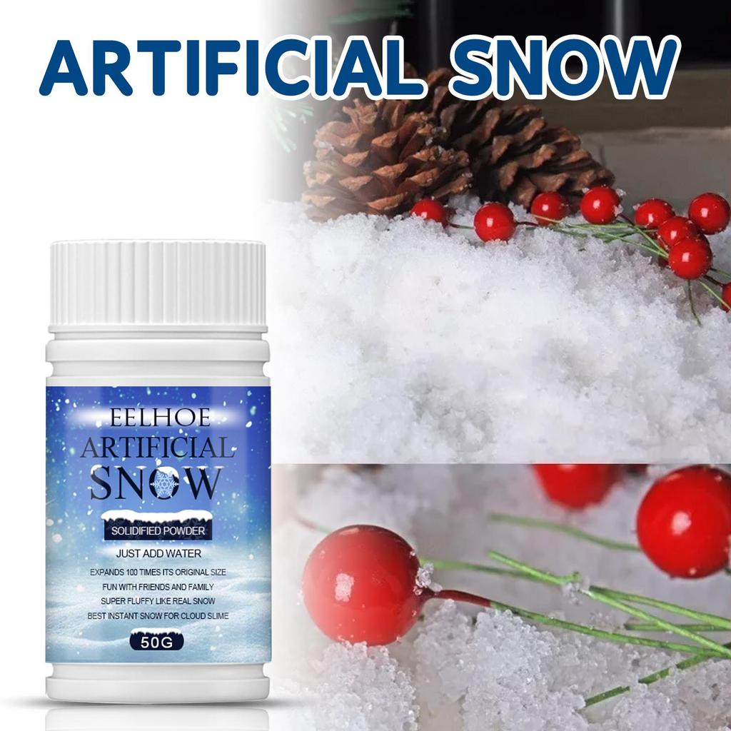 EELHOE Artificial Snow Snow Scene Window Decoration Winter Christmas Festival Atmosphere Indoor Photography Fake Snowflakes 50g