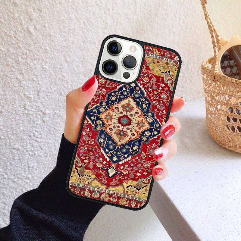 Persian Carpet Floral Pattern Phone Case for iPhone 17 Air 16 Coque 15 14 12 13 PLUS 11 PRO MAX Back Cover Fundas