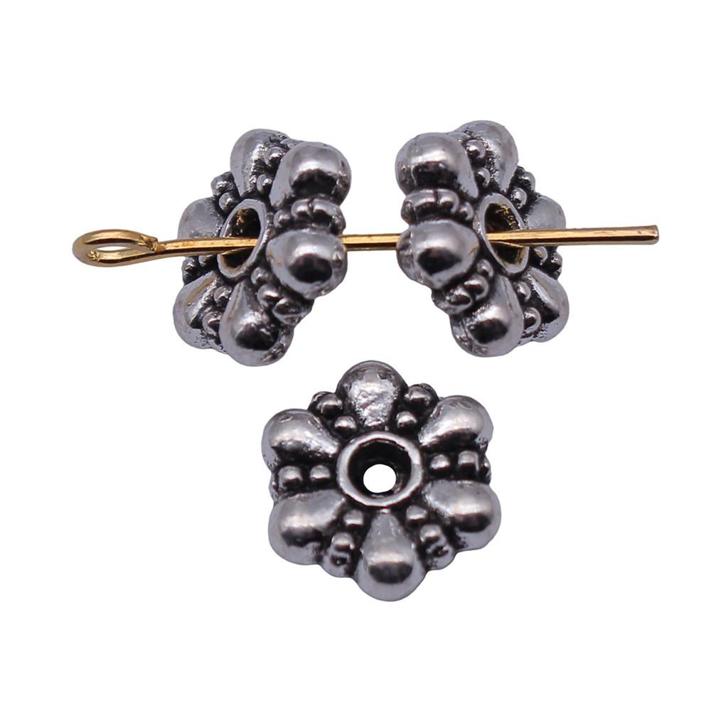 Caps Beaded Edge Spacer Beads Antique Style For DIY Jewelry Projects