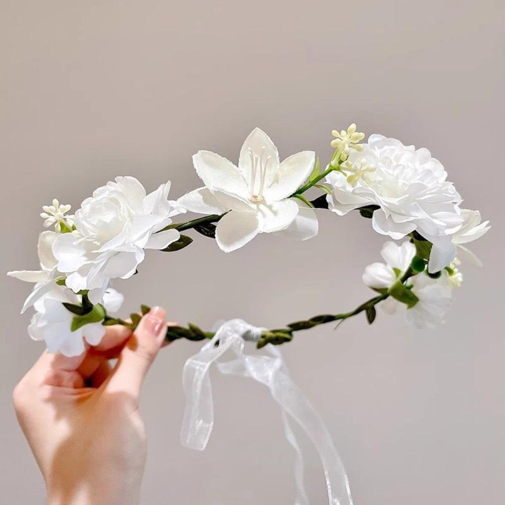 Artificial Flower Fairy Flower Crown Bride Wedding Wedding Headband Fascinating Flower Headbands