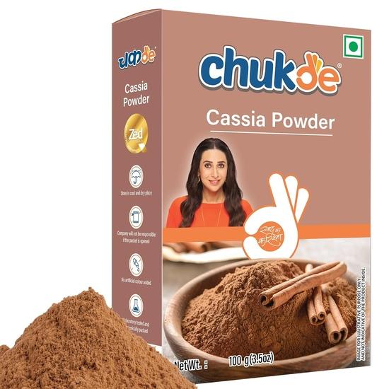 Чукде - Порошок корицы - Кора кассии - Порошок корицы - Молотый для приготовления пищи и идеально подходит для выпечки, десертов и смузи - 100 г (Упаковка из 2 шт.) 100GM