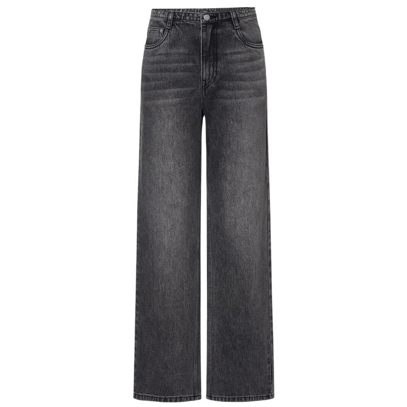 

MO&Co. Выбеленные серые деконструированные узкие хлопковые джинсы L 28