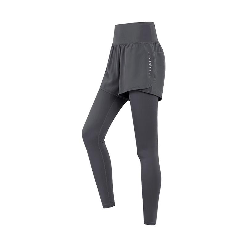 

Camel Women s High-Waist Two-Piece Look Running Leggings S