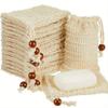 Natural Sisal Soap Bags Shower Bath Exfoliating Soap Saver Pouch Holder for Bath & Shower Use Soap Packaging Mesh Bags