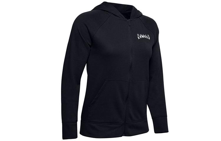 Under Armour Rival Jackets Women s Black Hooded Moderate Other 1351810-001 M
