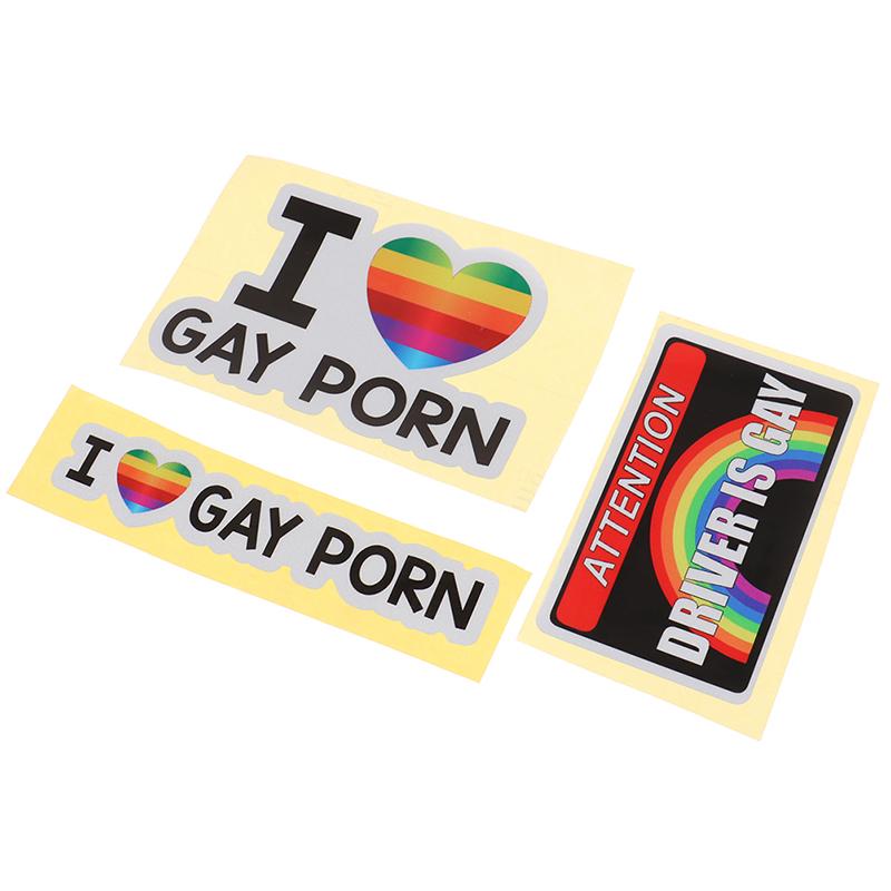 1Pc I Love Gay Porn Car Stickers Reflective Personality Car Stickers Gay Funny Stickers