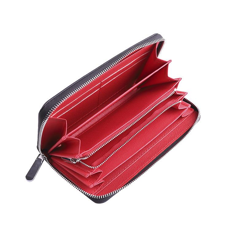 

New Carbon Fiber Microfiber Leather Long Zipper Men s Wallet Women s Change Bag Trend